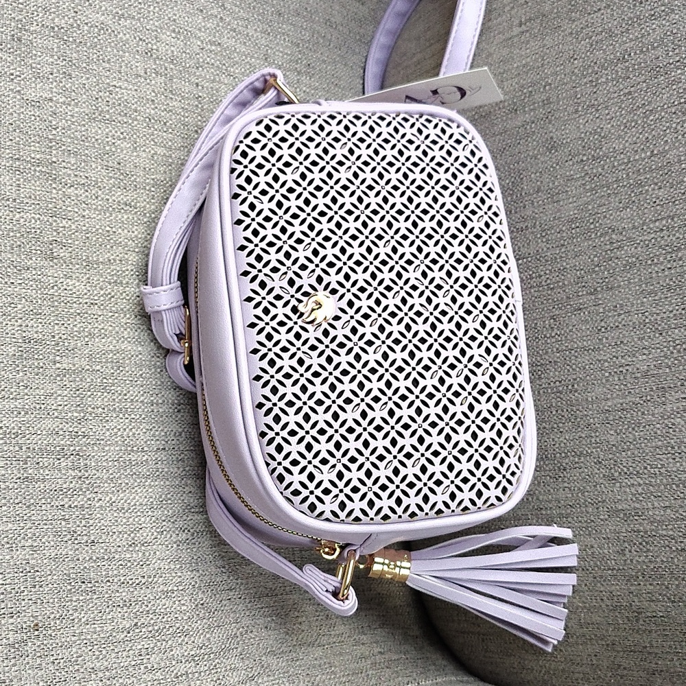 💜 Gloria Vanderbilt Crossbody Purse! Lilac. New With Tags!